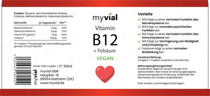 Vitamin B12 Tropfen + Folat 50ml