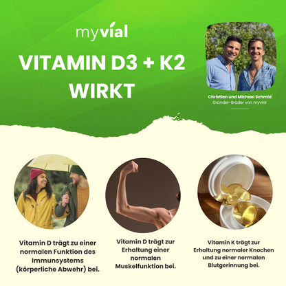 Vitamin D3 + K2 Tropfen (Premium K2VITAL® von Kappa) VEGAN